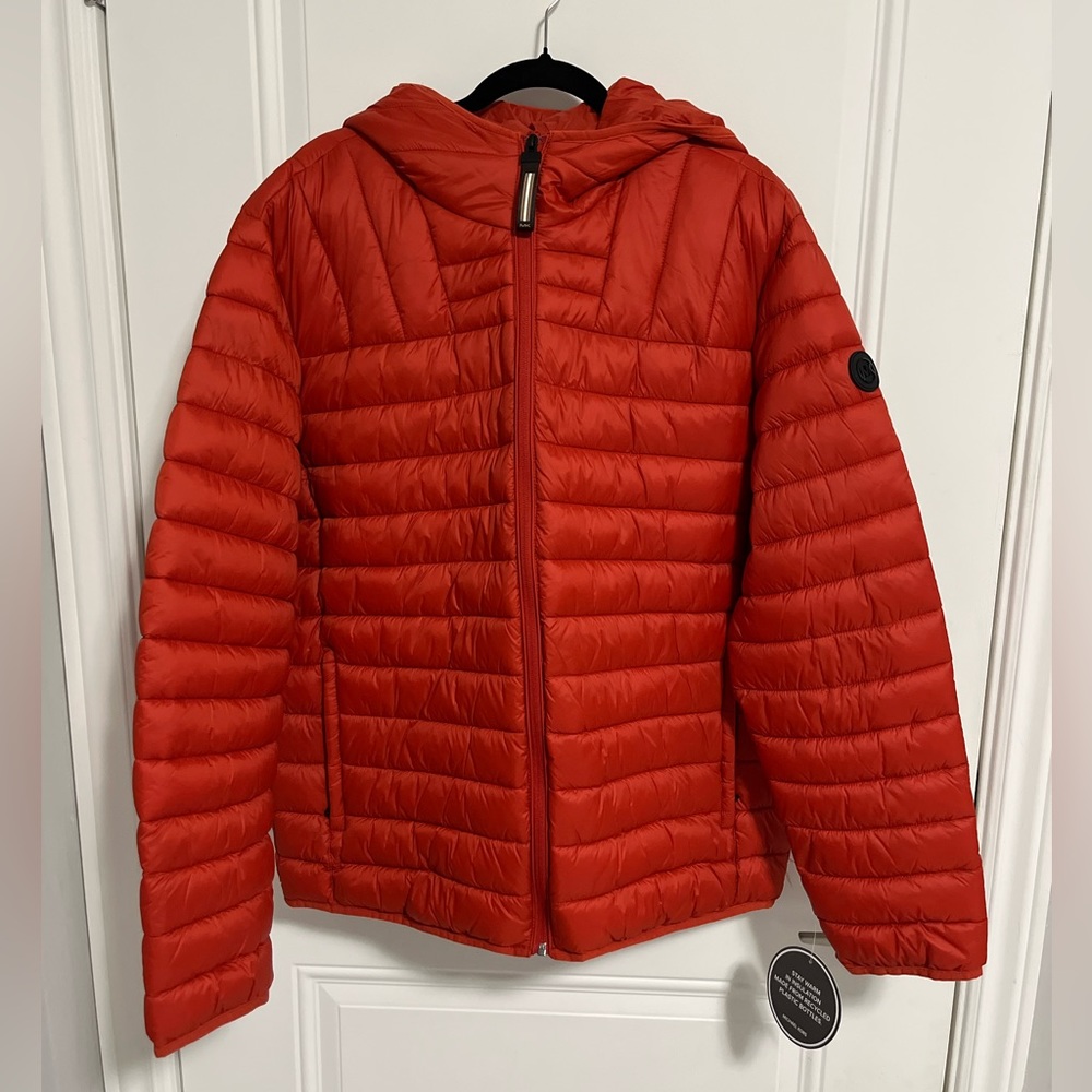 NWT - Michael Kors Men’s Quilted Hooded Puffer Jacket - Size XL